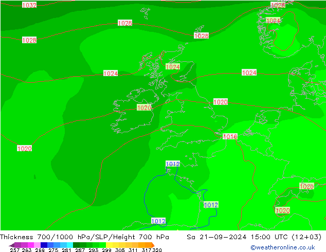 Thck 700-1000 hPa GFS Sa 21.09.2024 15 UTC