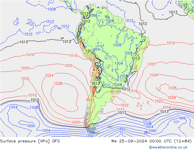 GFS: We 25.09.2024 00 UTC