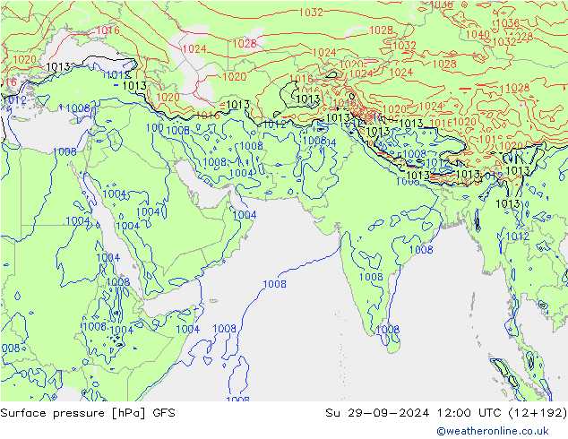 GFS: 星期日 29.09.2024 12 UTC