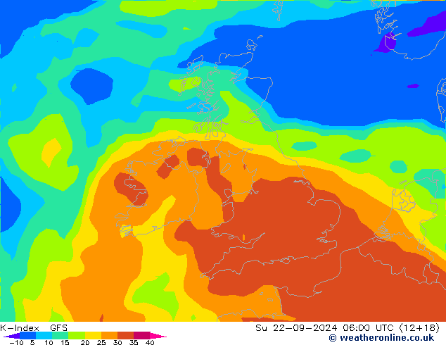 K-Index GFS So 22.09.2024 06 UTC