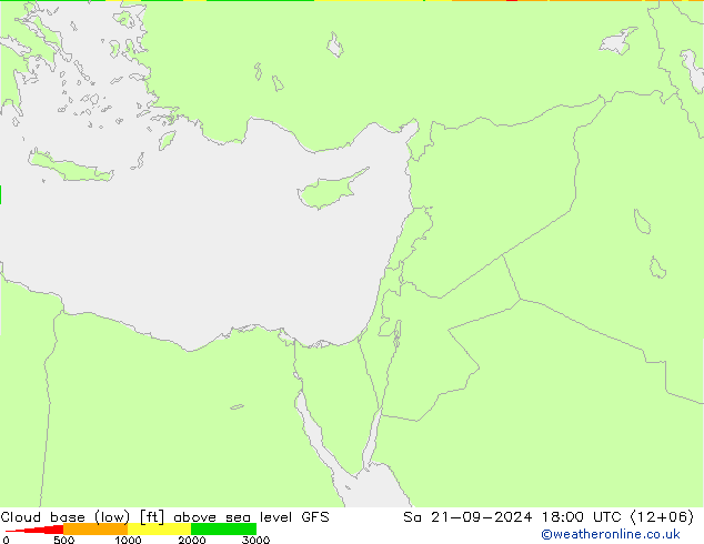 Cloud base (low) GFS Sa 21.09.2024 18 UTC