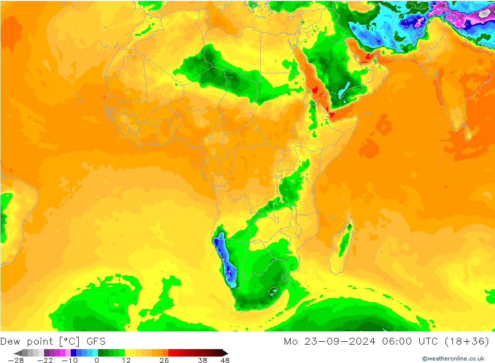 Dauwpunt GFS ma 23.09.2024 06 UTC