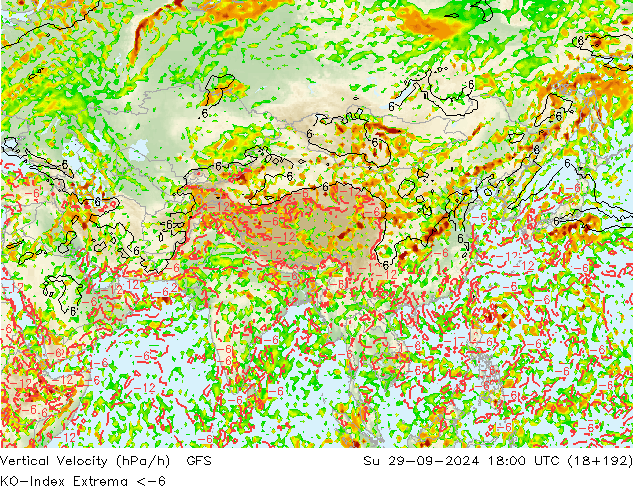 Convection-Index GFS Dom 29.09.2024 18 UTC