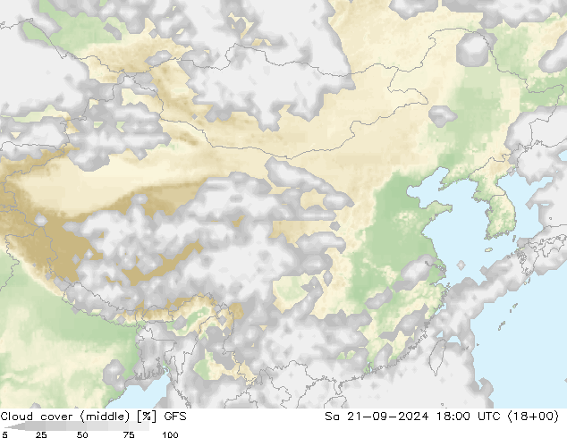 Wolken (mittel) GFS Sa 21.09.2024 18 UTC