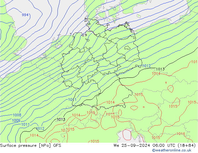 GFS: Mi 25.09.2024 06 UTC