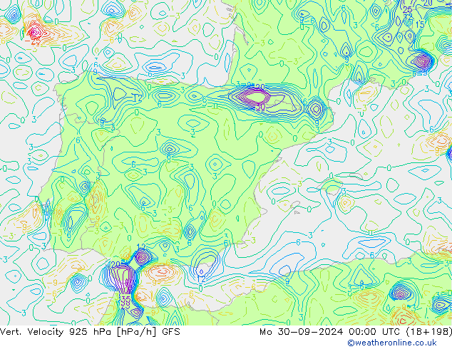 Vert. Velocity 925 hPa GFS Seg 30.09.2024 00 UTC