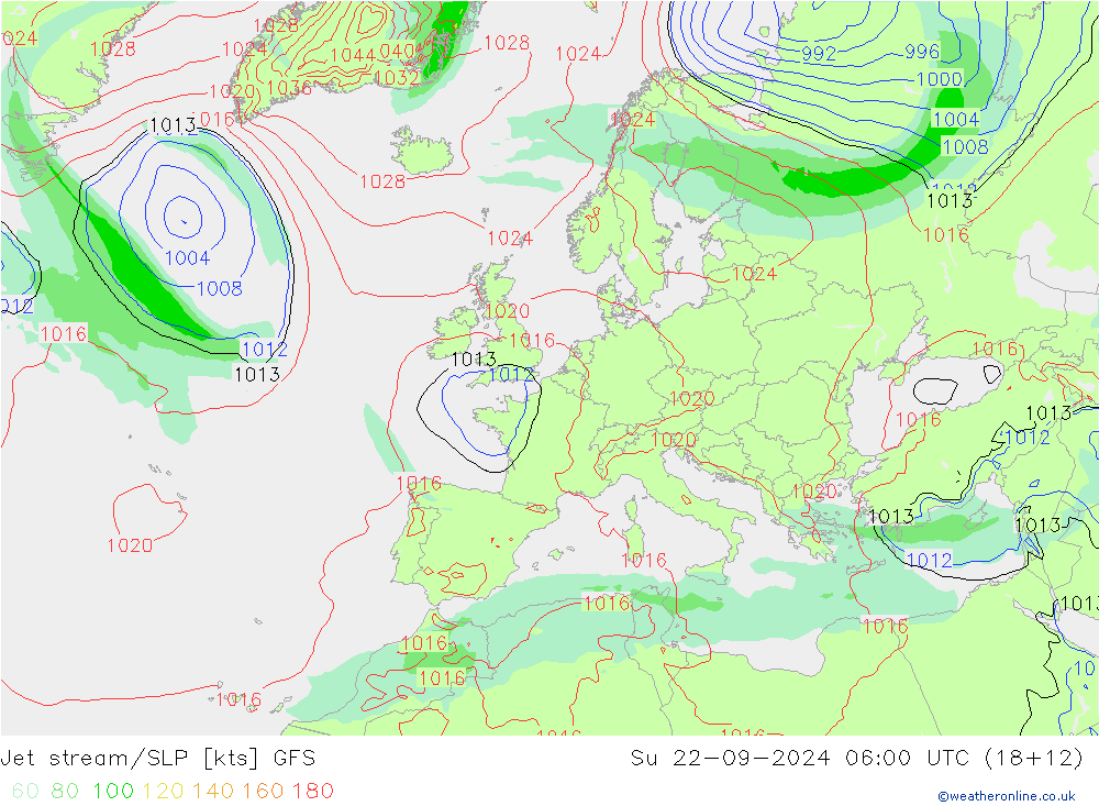 Polarjet/Bodendruck GFS So 22.09.2024 06 UTC