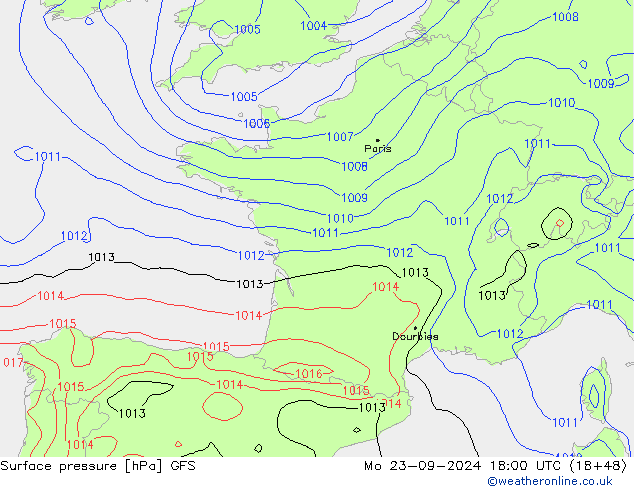 GFS: Mo 23.09.2024 18 UTC