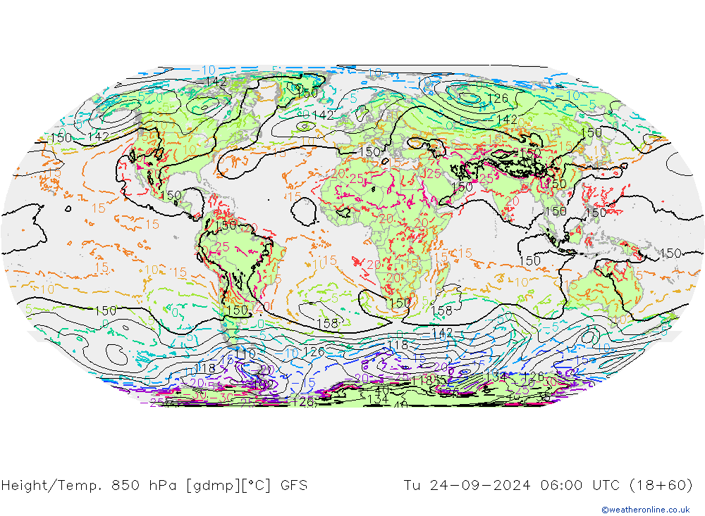 Z500/Rain (+SLP)/Z850 GFS Di 24.09.2024 06 UTC