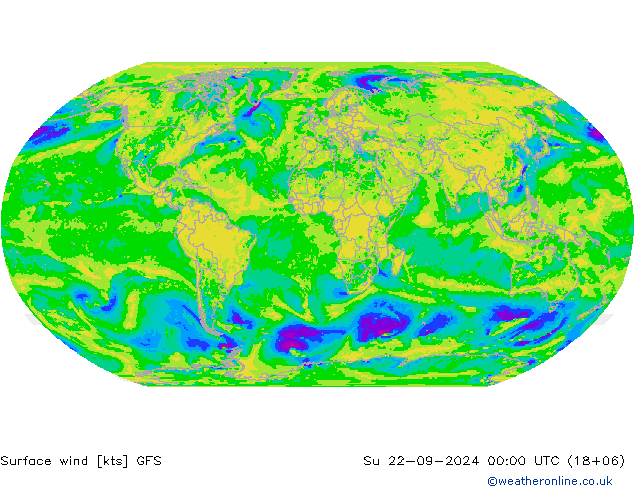 Prec 6h/Wind 10m/950 GFS 星期日 22.09.2024 00 UTC