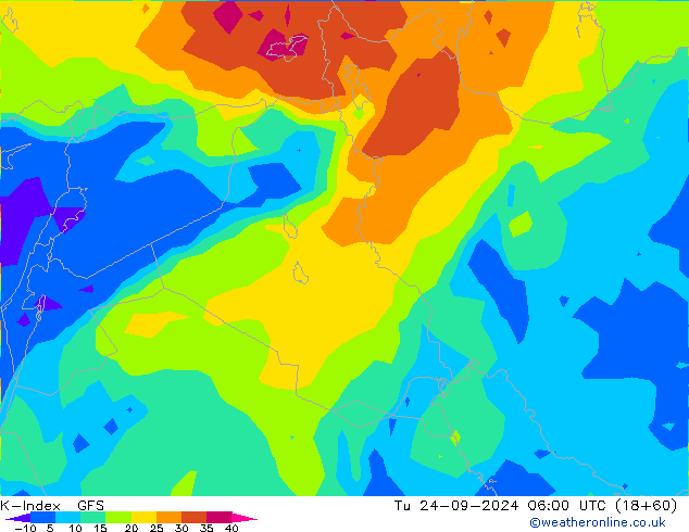 K-Index GFS Tu 24.09.2024 06 UTC