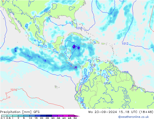 Neerslag GFS ma 23.09.2024 18 UTC