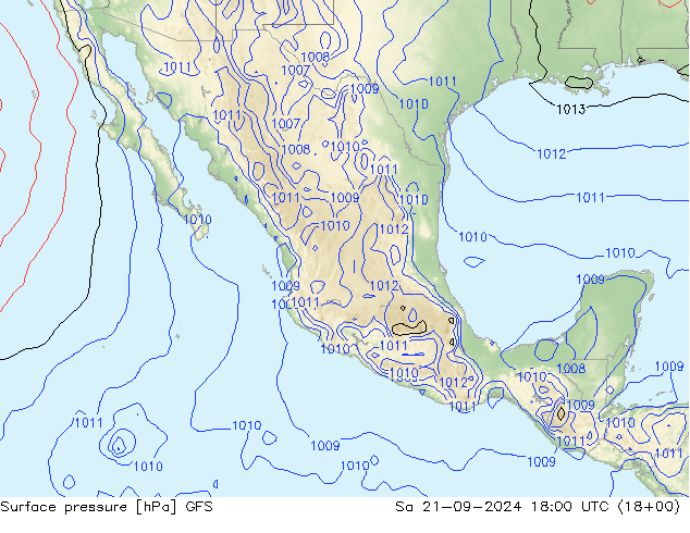 Bodendruck GFS Sa 21.09.2024 18 UTC