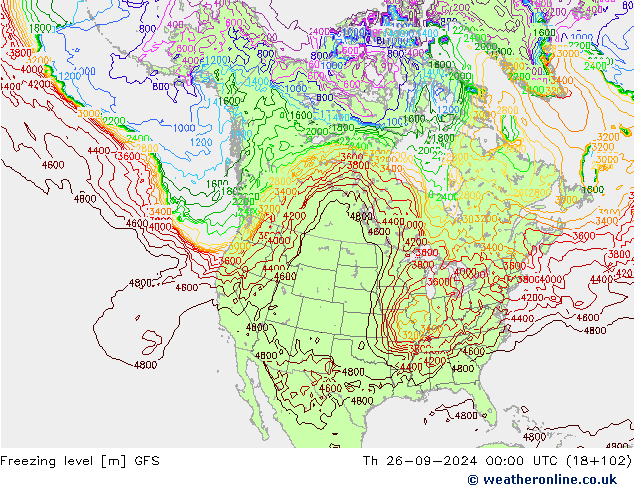 Donma Seviyesi GFS Per 26.09.2024 00 UTC