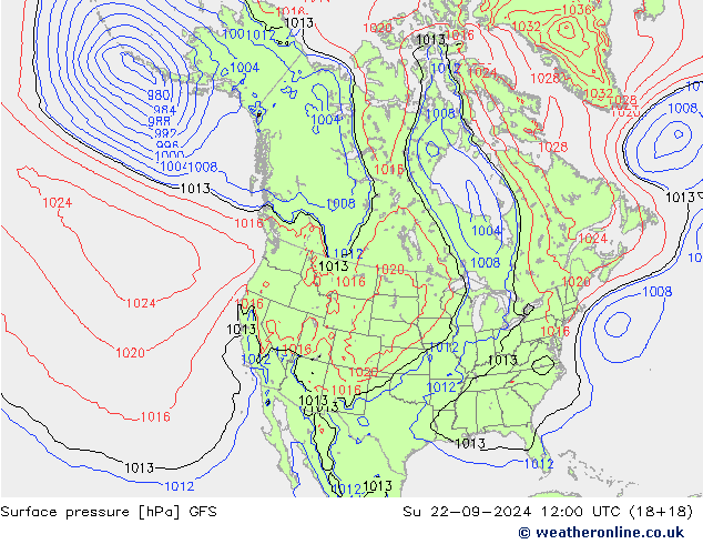 GFS: 星期日 22.09.2024 12 UTC