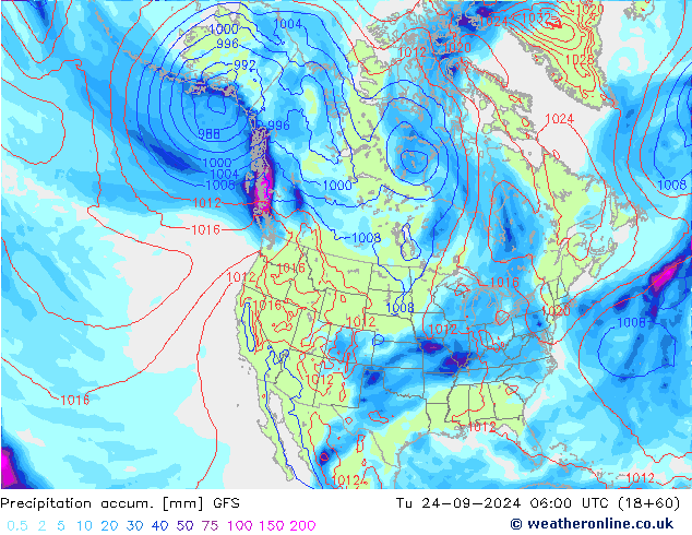 Precipitation accum. GFS mar 24.09.2024 06 UTC