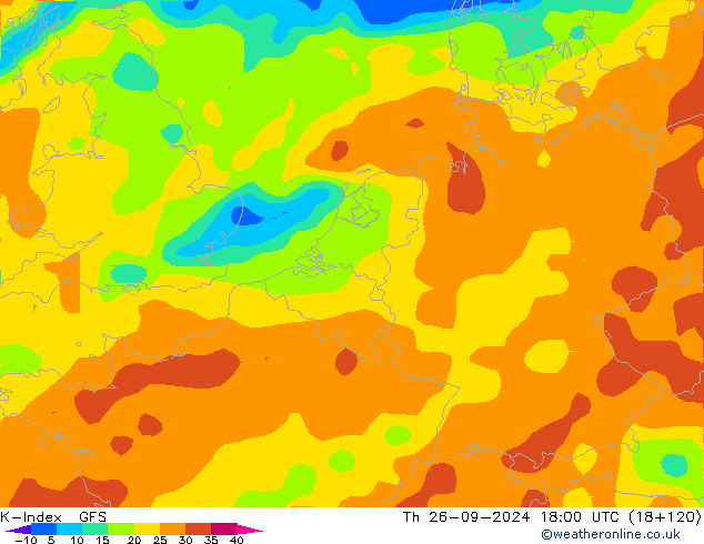 K-Index GFS Th 26.09.2024 18 UTC