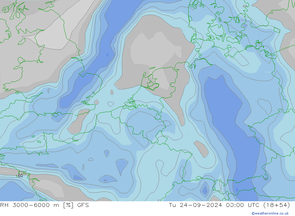 RV 3000-6000 m GFS di 24.09.2024 00 UTC