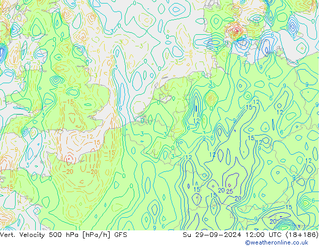 Vert. Velocity 500 hPa GFS So 29.09.2024 12 UTC