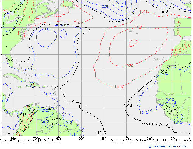 GFS: Po 23.09.2024 12 UTC