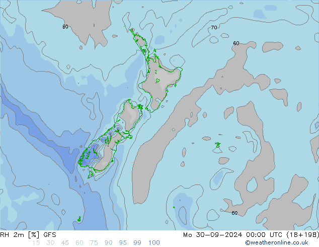 RH 2m GFS Po 30.09.2024 00 UTC