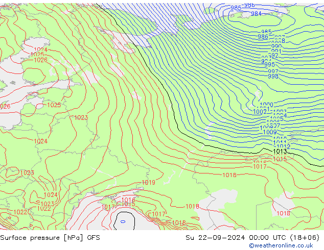 GFS: zo 22.09.2024 00 UTC