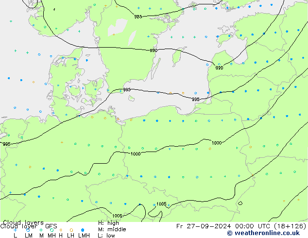 Cloud layer GFS ven 27.09.2024 00 UTC