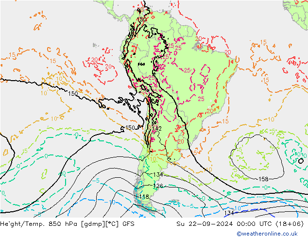 Z500/Rain (+SLP)/Z850 GFS Ne 22.09.2024 00 UTC