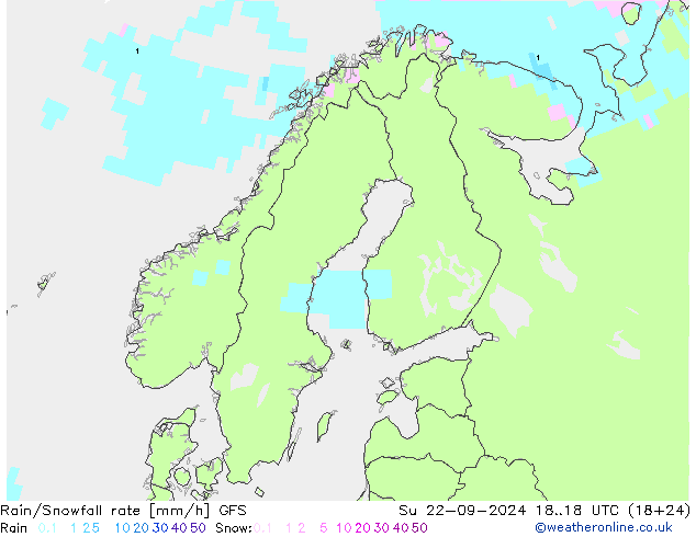 Rain/Snowfall rate GFS Setembro 2024