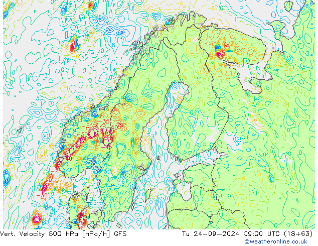 Vert. Velocity 500 hPa GFS Tu 24.09.2024 09 UTC