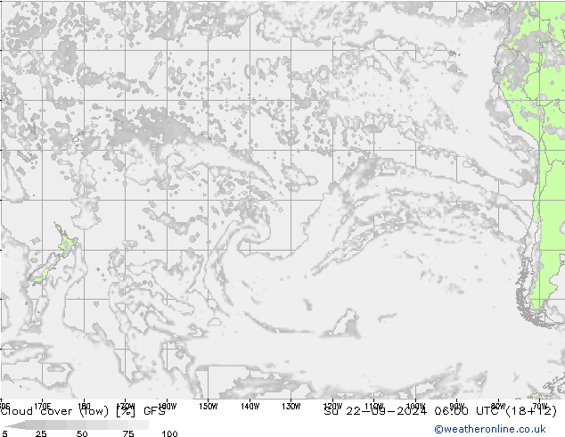 Bewolking (Laag) GFS zo 22.09.2024 06 UTC