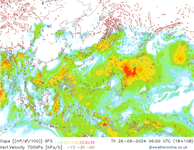 Cape GFS Th 26.09.2024 06 UTC