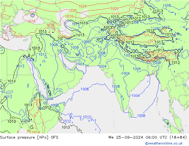 GFS: St 25.09.2024 06 UTC