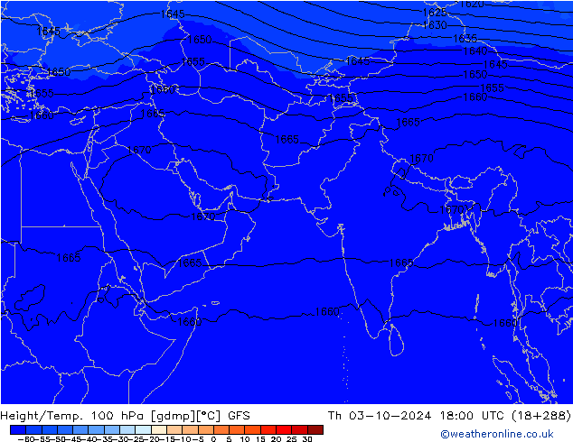 Height/Temp. 100 hPa GFS Th 03.10.2024 18 UTC