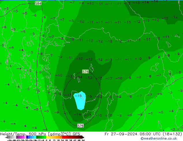 Z500/Rain (+SLP)/Z850 GFS Pá 27.09.2024 06 UTC