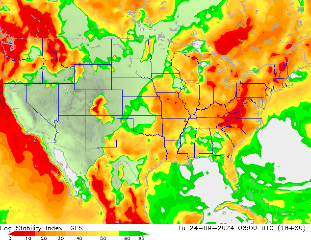 Fog Stability Index GFS mar 24.09.2024 06 UTC