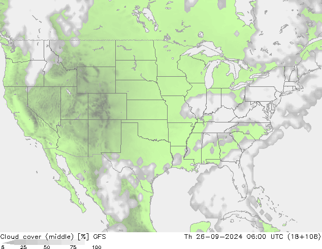 Bewolking (Middelb.) GFS september 2024