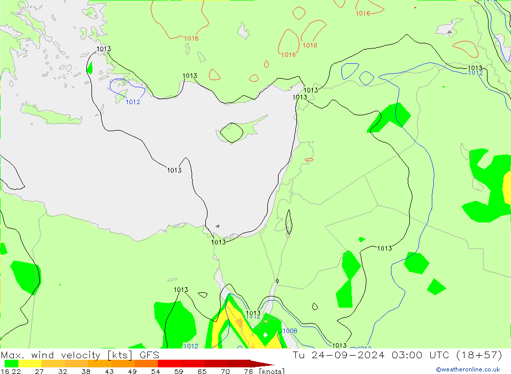 Max. wind velocity GFS Tu 24.09.2024 03 UTC