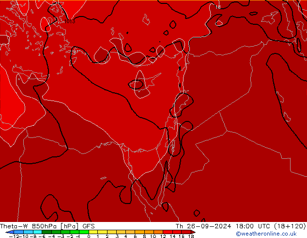 Theta-W 850hPa GFS september 2024