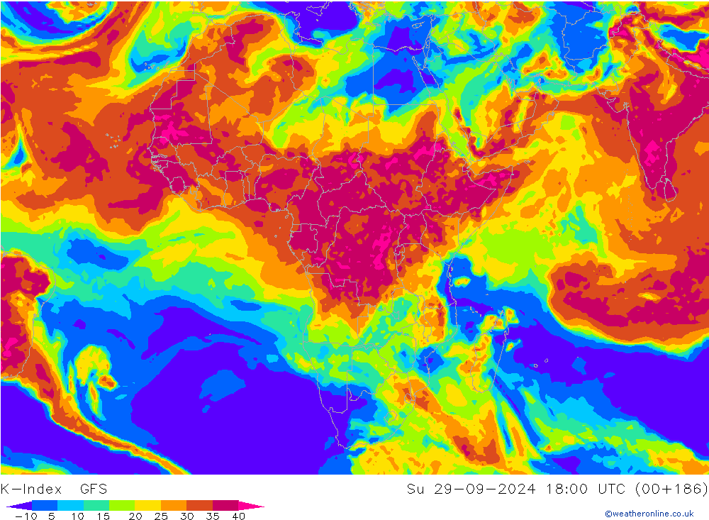 K-Index GFS dim 29.09.2024 18 UTC