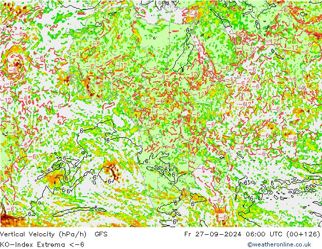 Convectie-Index GFS vr 27.09.2024 06 UTC