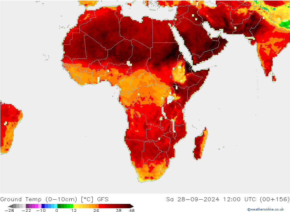 Temp. 10cm GFS za 28.09.2024 12 UTC