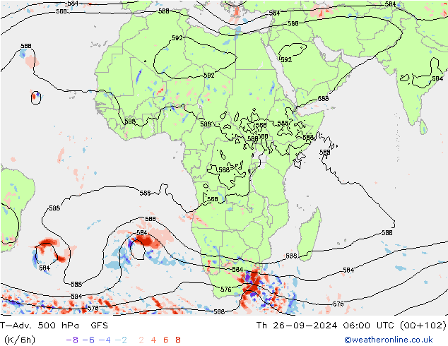 T-Adv. 500 hPa GFS Do 26.09.2024 06 UTC