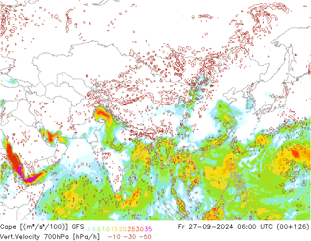 Cape GFS Fr 27.09.2024 06 UTC