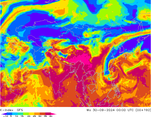 K-Index GFS Mo 30.09.2024 00 UTC