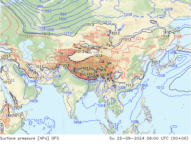 GFS: Вс 22.09.2024 06 UTC