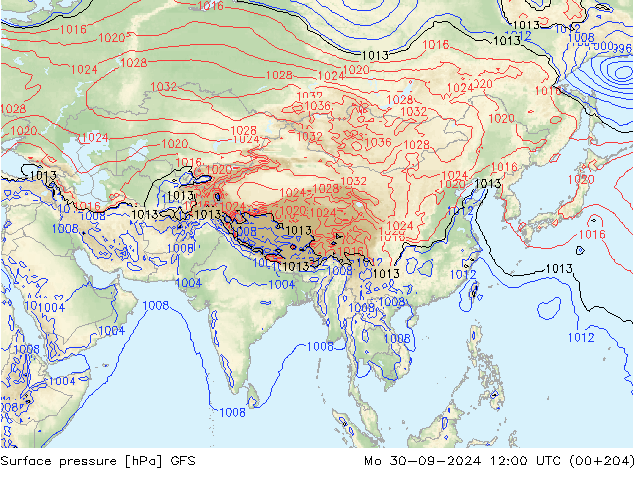 GFS: Seg 30.09.2024 12 UTC