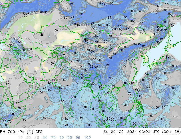 RH 700 hPa GFS So 29.09.2024 00 UTC