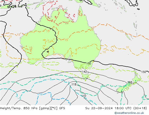 GFS: Dom 22.09.2024 18 UTC