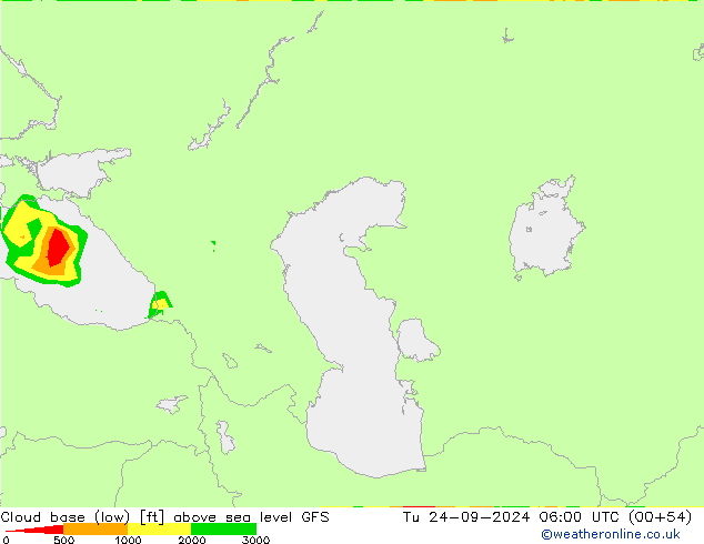 Cloud base (low) GFS mar 24.09.2024 06 UTC